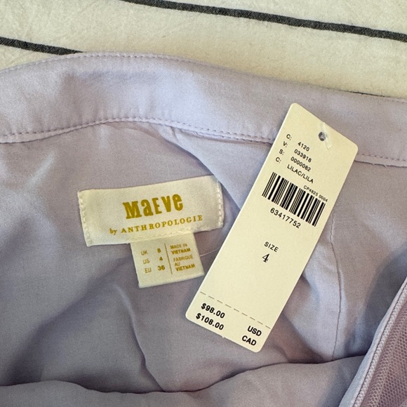 Anthropologie Lavender Layered Mini Skirt - Picture 2 of 3